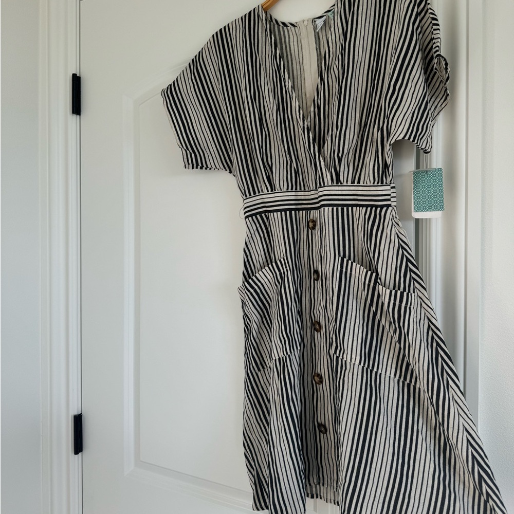 Striped Black and White Dress